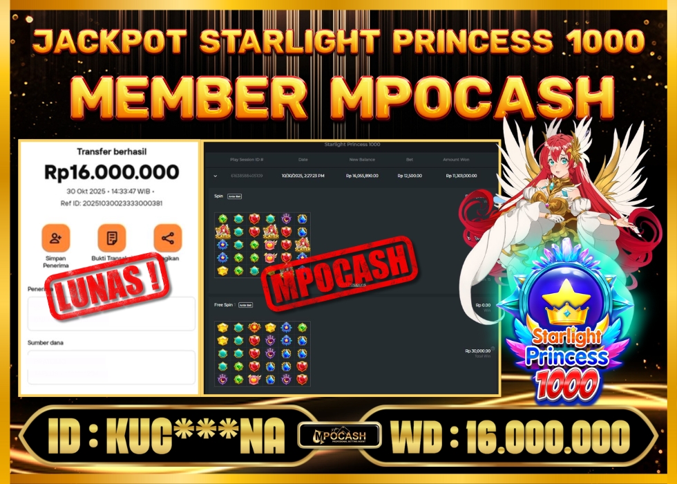 MPOCASH JACKPOT STARLIGHT PRINCESS 1000